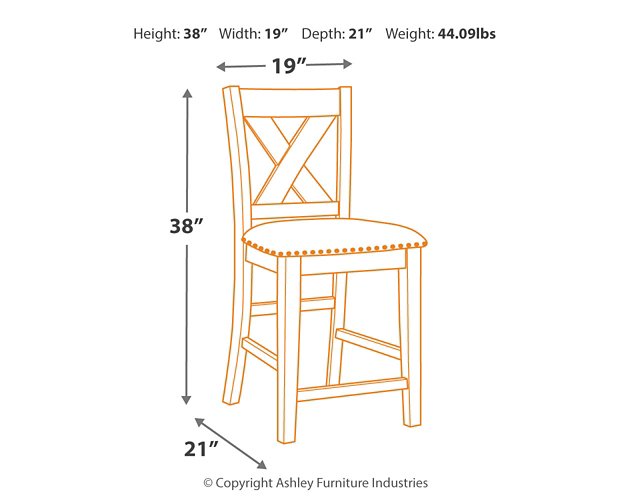 Caitbrook Counter Height Upholstered Bar Stool Stool Ashley Furniture