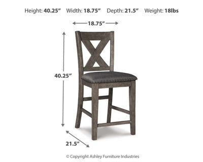 Caitbrook Counter Height Upholstered Bar Stool - Dayton Discount Furniture