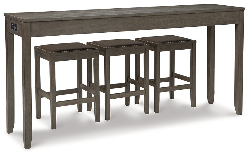 Caitbrook Counter Height Dining Table and Bar Stools (Set of 3) Counter Height Table Ashley Furniture