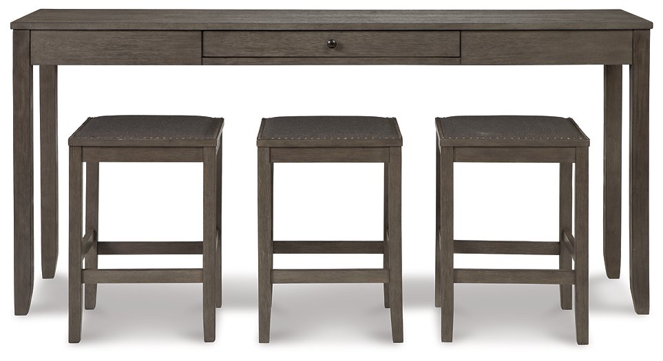 Caitbrook Counter Height Dining Table and Bar Stools (Set of 3) Counter Height Table Ashley Furniture
