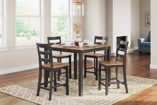 Gesthaven Counter Height Dining Table and 4 Barstools (Set of 5) Counter Height Table Ashley Furniture