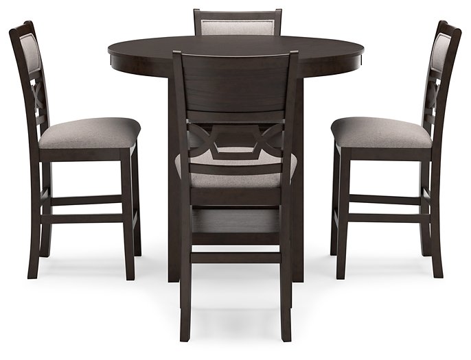 Langwest Counter Height Dining Table and 4 Barstools (Set of 5) Counter Height Table Ashley Furniture