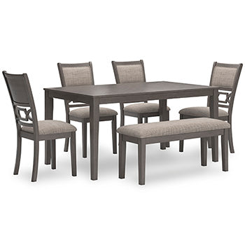 Wrenning Dining Table and 4 Chairs and Bench (Set of 6) Dining Table Ashley Furniture