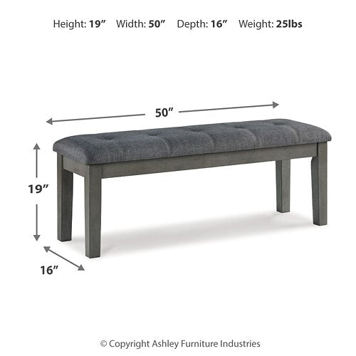 Hallanden 50" Dining Bench - Dayton Discount Furniture