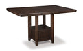 Haddigan Counter Height Dining Extension Table Counter Height Table Ashley Furniture