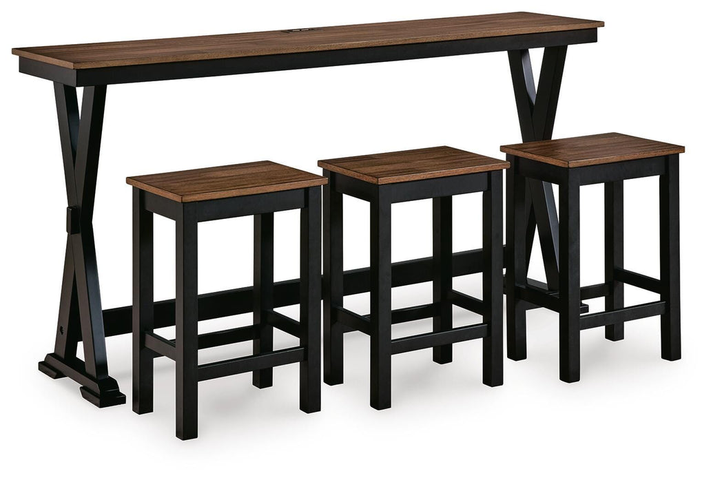 Wildenauer Counter Height Dining Table and 3 Barstools Set - Dayton Discount Furniture