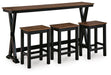 Wildenauer Counter Height Dining Table and 3 Barstools Set - Dayton Discount Furniture