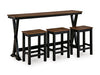 Wildenauer Counter Height Dining Table and 3 Barstools Set - Dayton Discount Furniture