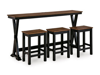 Wildenauer Counter Height Dining Table and 3 Barstools Set - Dayton Discount Furniture