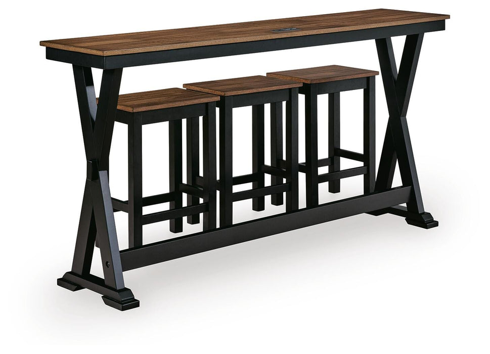 Wildenauer Counter Height Dining Table and 3 Barstools Set - Dayton Discount Furniture