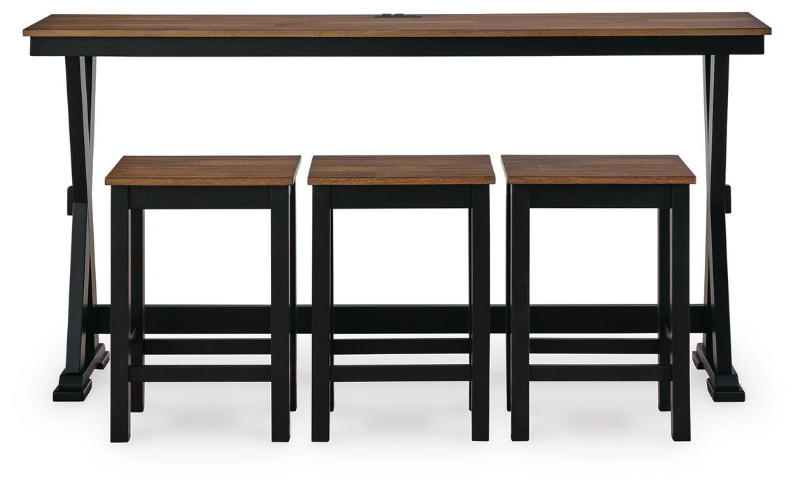 Wildenauer Counter Height Dining Table and 3 Barstools Set - Dayton Discount Furniture