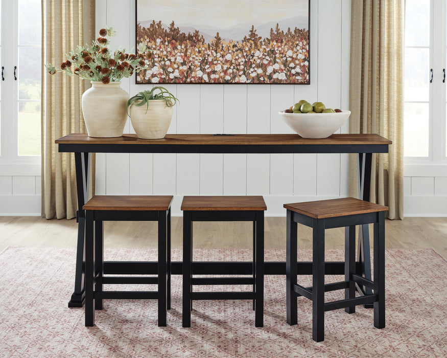 Wildenauer Counter Height Dining Table and 3 Barstools Set - Dayton Discount Furniture