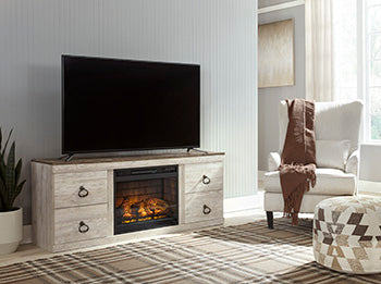 Willowton TV Stand with Electric Fireplace TV Stand Ashley Furniture