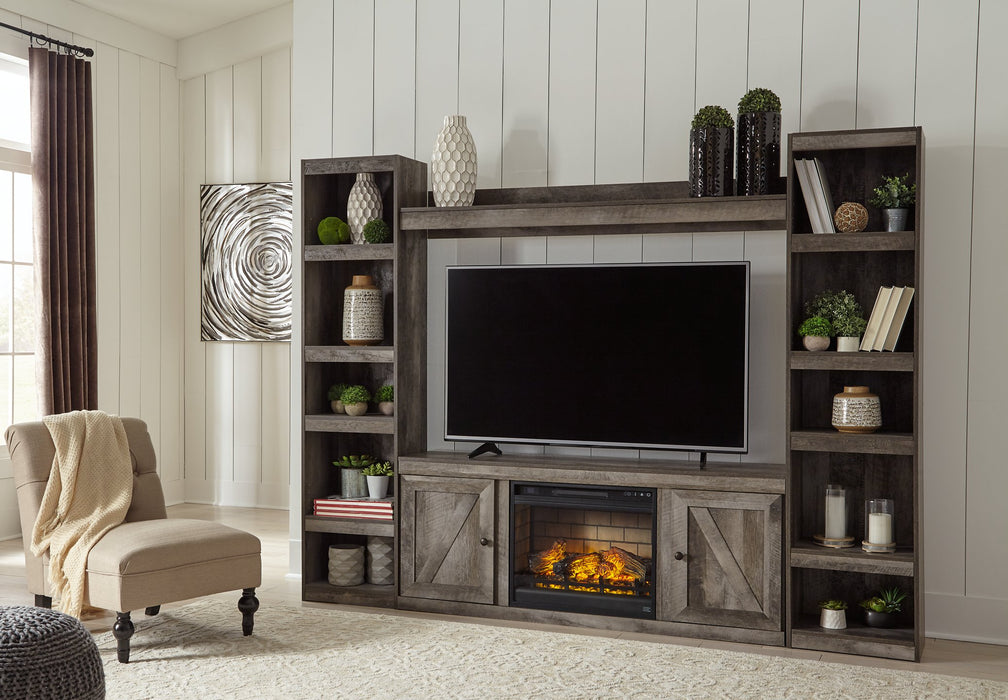 Wynnlow 4-Piece Entertainment Center with Electric Fireplace Entertainment Center Ashley Furniture