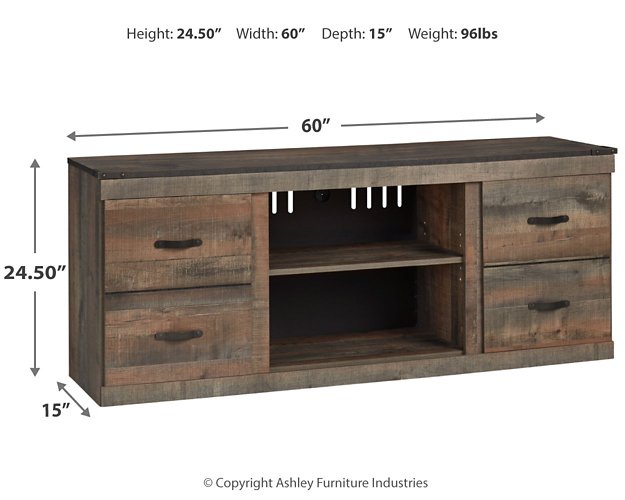 Trinell 3-Piece Entertainment Center with Electric Fireplace Entertainment Center Ashley Furniture