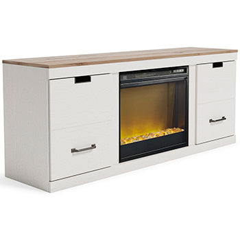 Vaibryn 60" TV Stand with Electric Fire Place TV Stand Ashley Furniture