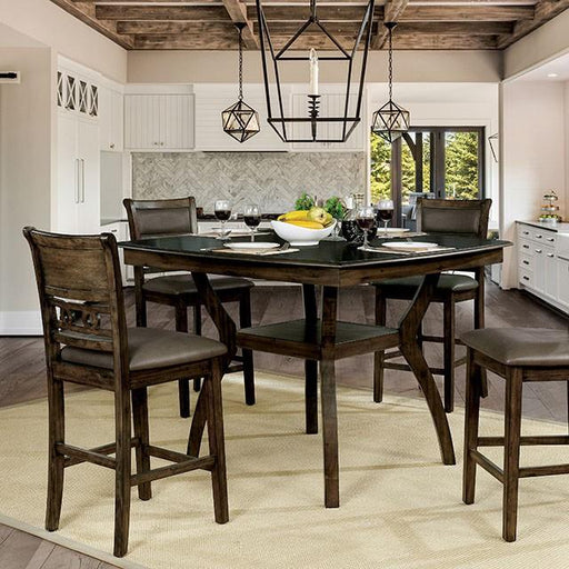 Flick Rustic Oak Counter Ht. Table Dining Table FOA East