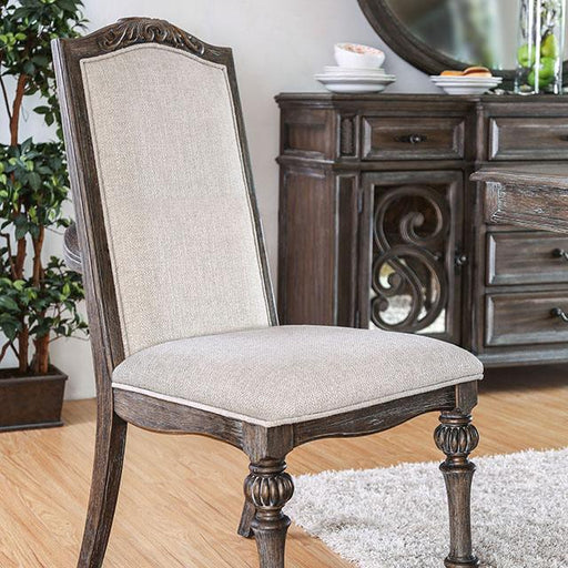 ARCADIA Rustic Natural Tone/ Ivory Side Chair (2/CTN) Dining Chair FOA East