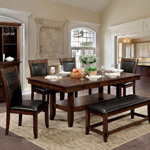 MEAGAN I Brown Cherry Dining Table Dining Table FOA East