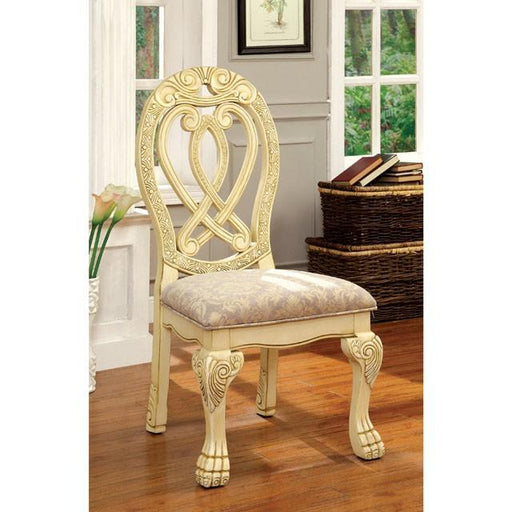 WYNDMERE Vintage White Side Chair (2/CTN) Dining Chair FOA East