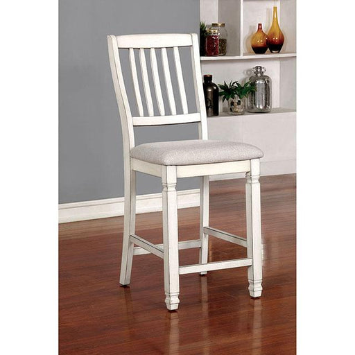 Kaliyah Antique White Counter Ht. Chair (2/CTN) Dining Chair FOA East