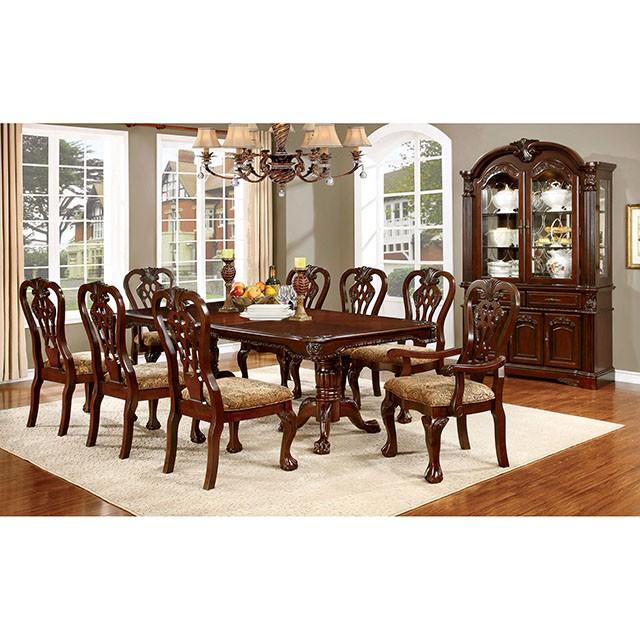 ELANA Brown Cherry Dining Table w/ 18" Butterfly Leaf Dining Table FOA East