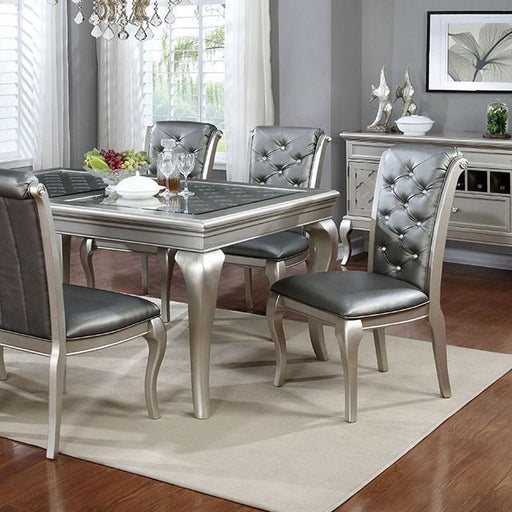 Amina Champagne 66" Dining Table Dining Table FOA East