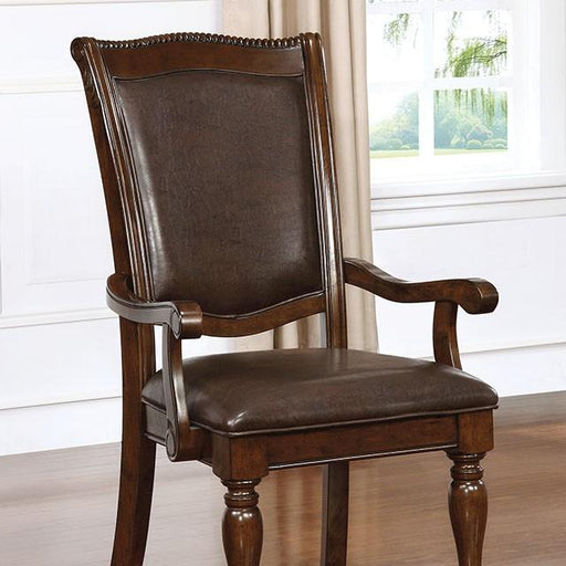 Alpena Brown Cherry/Espresso Arm Chair (2/CTN) Dining Chair FOA East