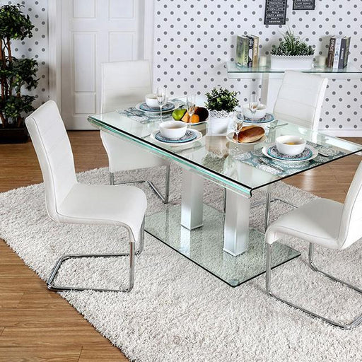 Richfield I Silver/Chrome Dining Table Dining Table FOA East