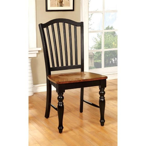 MAYVILLE Black/Antique Oak Side Chair (2/CTN) Dining Chair FOA East