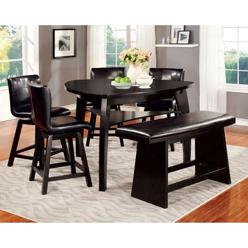 HURLEY Black Counter Ht. Table Dining Table FOA East
