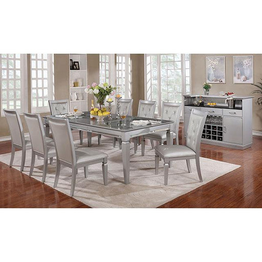 Alena Silver Dining Table Dining Table FOA East