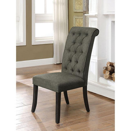 Sania III Gray/Antique Black Side Chair (2/CTN) Dining Chair FOA East