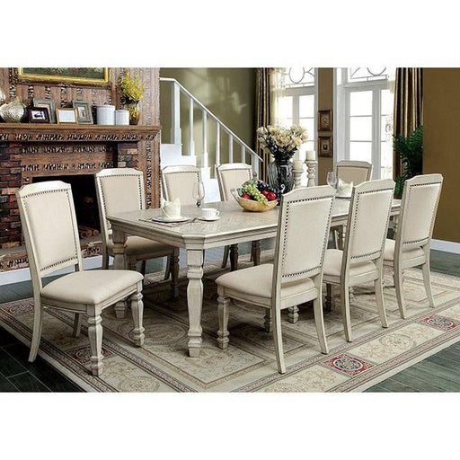 HOLCROFT Antique White/Ivory Dining Table Dining Table FOA East