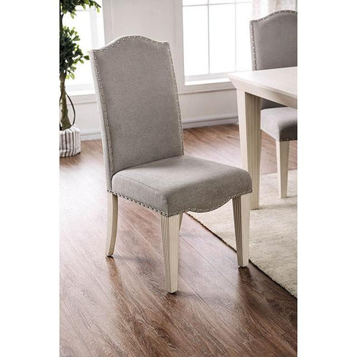 Daniella Gray/Antique White Side Chair (2/CTN) Dining Chair FOA East