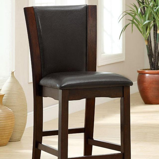 Manhattan III Dark Cherry/Brown Counter Ht. Chair, Espresso (2/CTN) Dining Chair FOA East