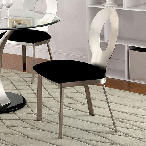 VALO Silver/Black Side Chair (2/CTN) Dining Chair FOA East