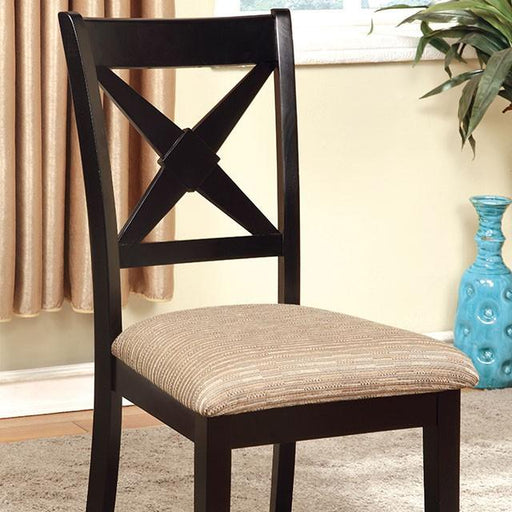 Liberta Black/Beige Side Chair (2/CTN) Dining Chair FOA East