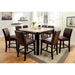 GLADSTONE II Dark Walnut/Ivory Counter Ht. Table Dining Table FOA East