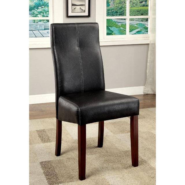 BONNEVILLE I Brown Cherry/Black Side Chair (2/CTN) Dining Chair FOA East
