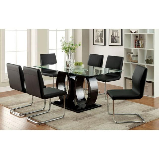 LODIA I Black Dining Table Dining Table FOA East