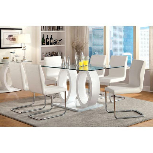 LODIA I White Dining Table Dining Table FOA East