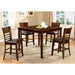 HILLSVIEW II Brown Cherry 5 Pc. Counter Ht. Table Set Dining Room Set FOA East