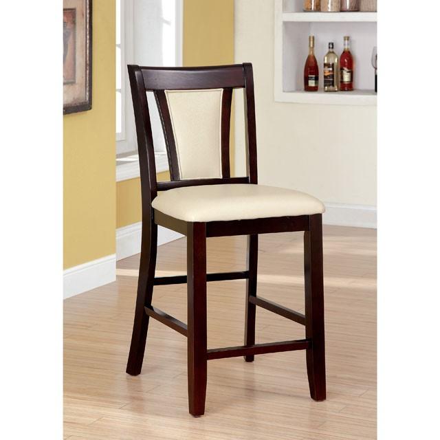 BRENT II Dark Cherry/Ivory Counter Ht. Chair (2/CTN) Dining Chair FOA East