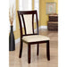 BRENT Dark Cherry/Ivory Side Chair (2/CTN) Dining Chair FOA East