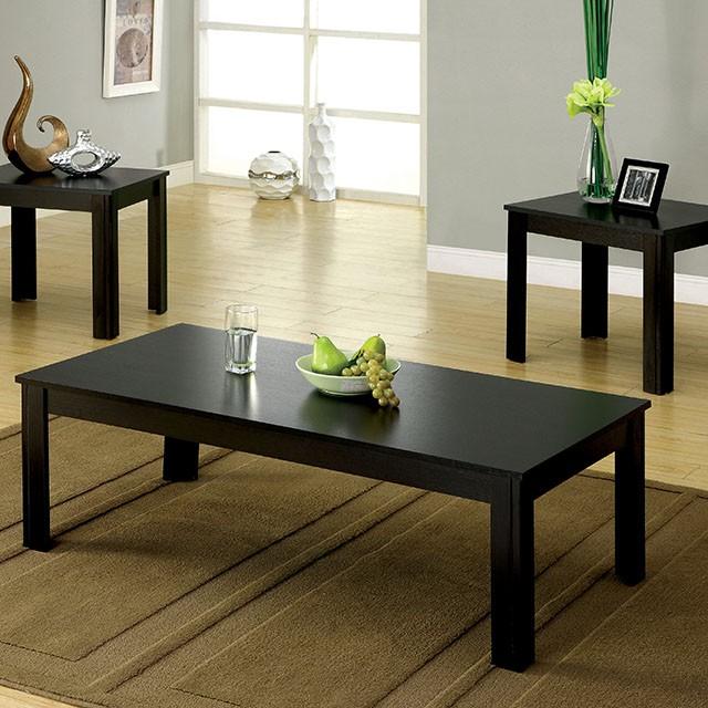 Bay Square Black 3 Pc. Coffee Table Set Table Set FOA East