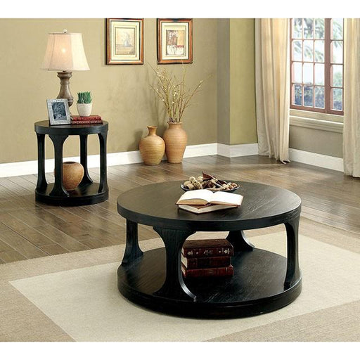 Carrie Antique Black Coffee Table Coffee Table FOA East
