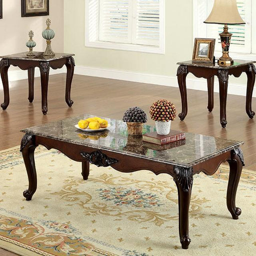 Colchester Dark Cherry 3 Pc. Coffee Table Set Table Set FOA East
