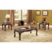 Lechester Dark Oak/Brown 3 Pc. Coffee Table Set Table Set FOA East