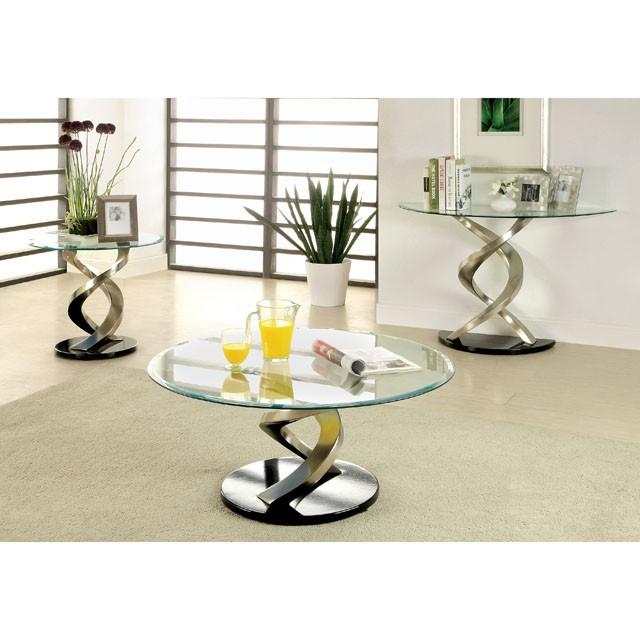 NOVA Satin Plated/Black End Table End Table FOA East